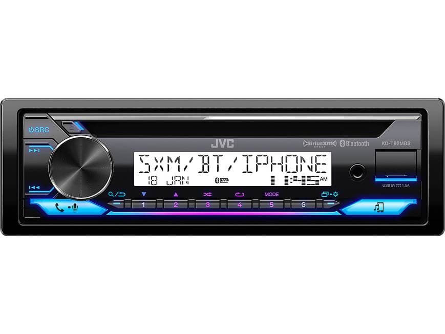 JVC KD-T92MBS Marine-Rated CD Receiver with Bluetooth