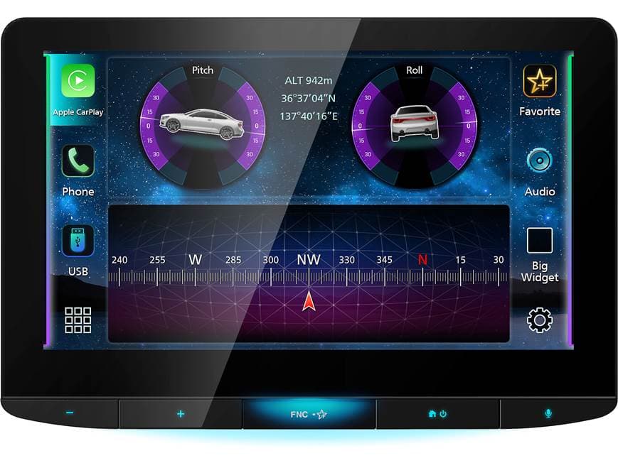 JVC KW-Z1001W 10.1" Floating Touchscreen Digital Multimedia Receiver